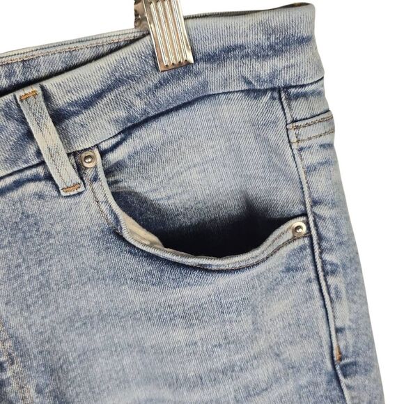 Stylish Blue DistressedHigh Waist h&m Skinny Jeans - Picture 6 of 13